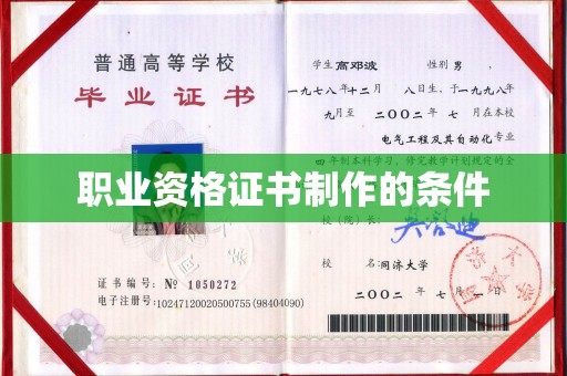 铜锣职业资格证书制作的条件