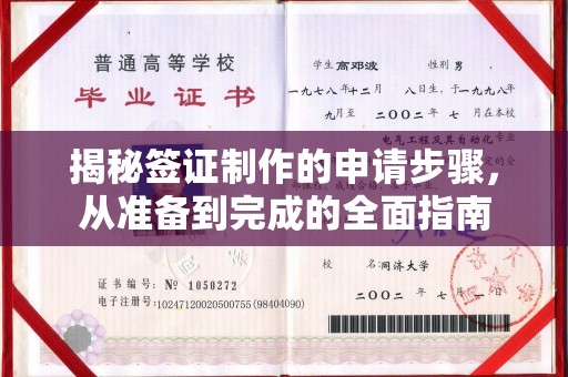 铜锣揭秘签证制作的申请步骤，从准备到完成的全面指南