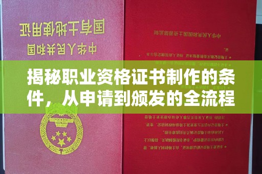 铜锣揭秘职业资格证书制作的条件，从申请到颁发的全流程解析